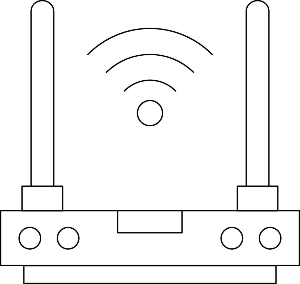 enrutador línea icono diseño vector