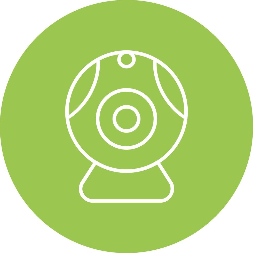 Web camera Line Multi Circle Icon vector