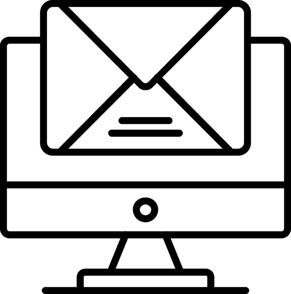 Mail Line Icon Design vector