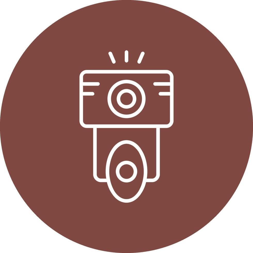 Camera Flash Line Multi Circle Icon vector