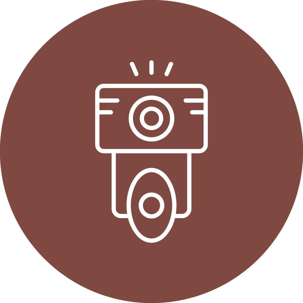 Camera Flash Line Multi Circle Icon vector