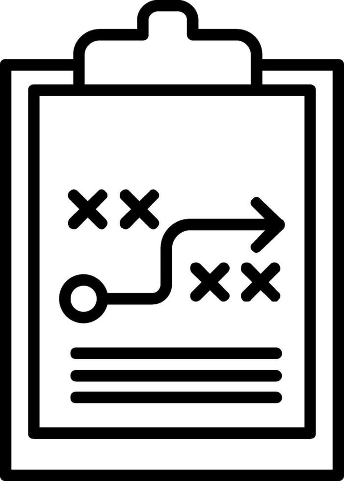 Tactics Line Icon Design vector