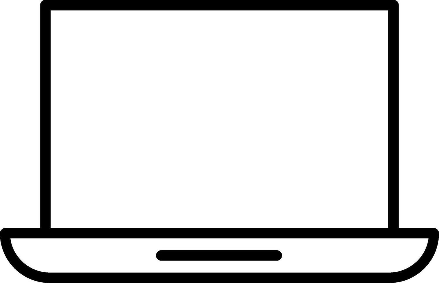 Laptop Line Icon Design vector