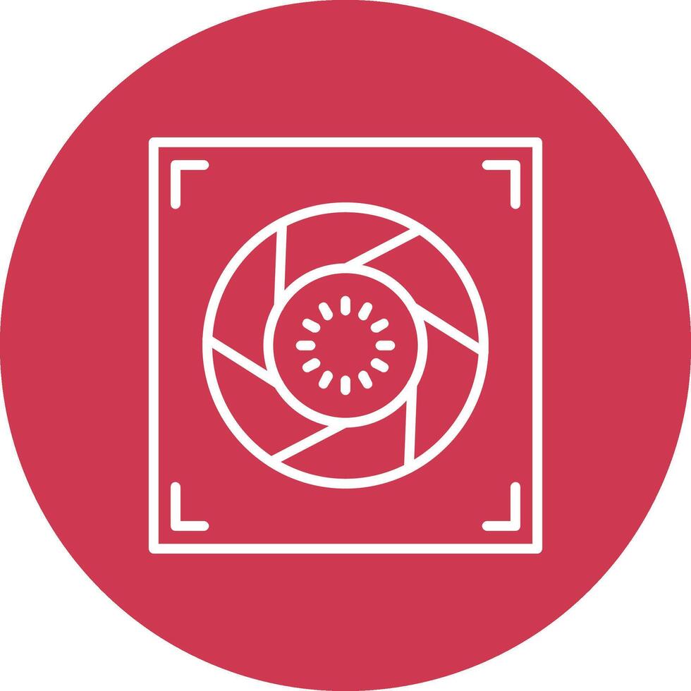 Aperture Line Multi Circle Icon vector