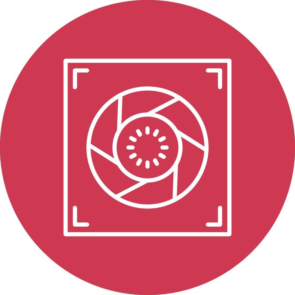 Aperture Line Multi Circle Icon vector