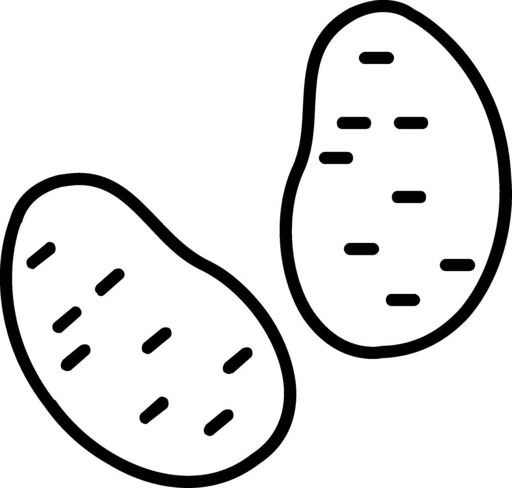 Potato's Line Icon Design vector