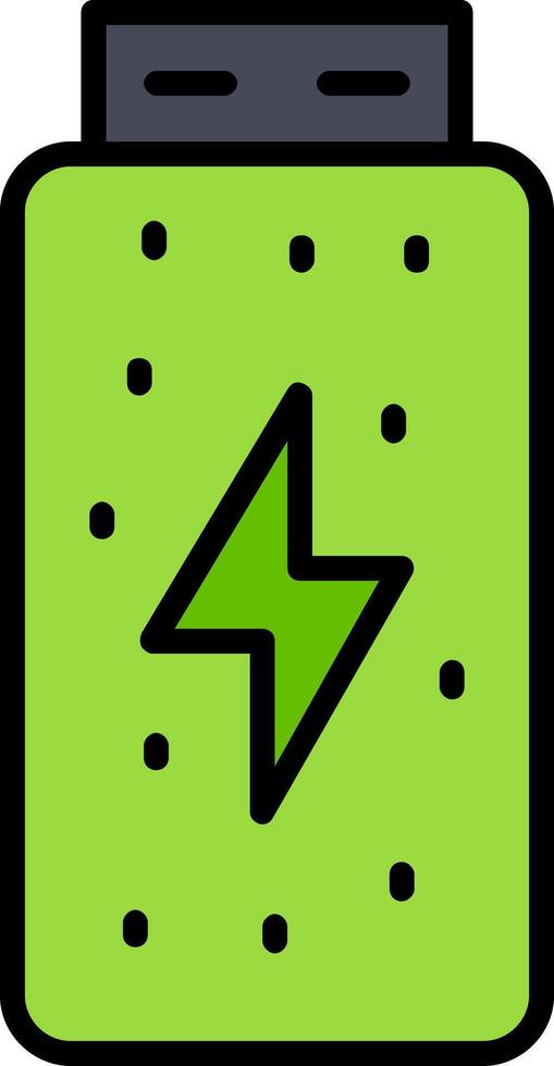 Battery Status Line Filled Icon vector