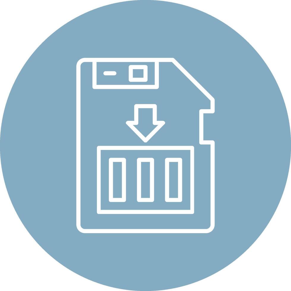 Sim Card Line Multi Circle Icon vector