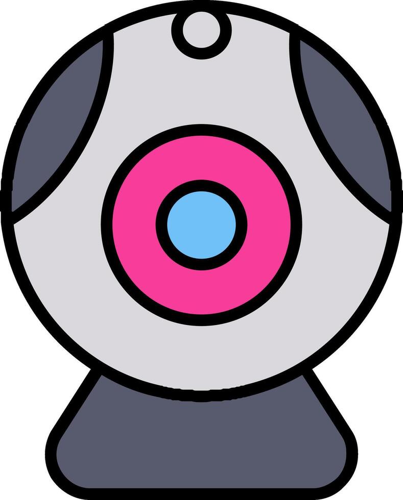 Web camera Line Filled Icon vector