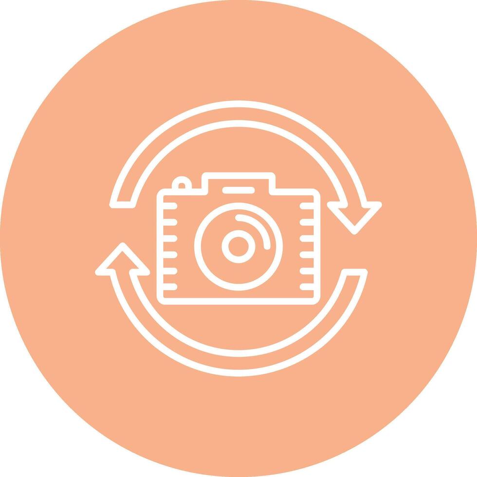 Switch Camera Line Multi Circle Icon vector