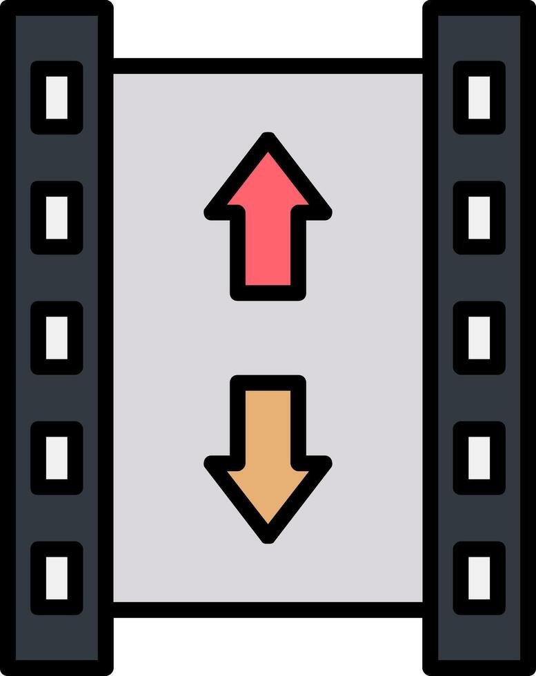 Roll Line Filled Icon vector