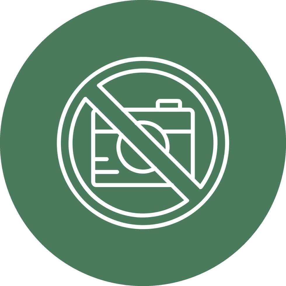 No Photo Line Multi Circle Icon vector