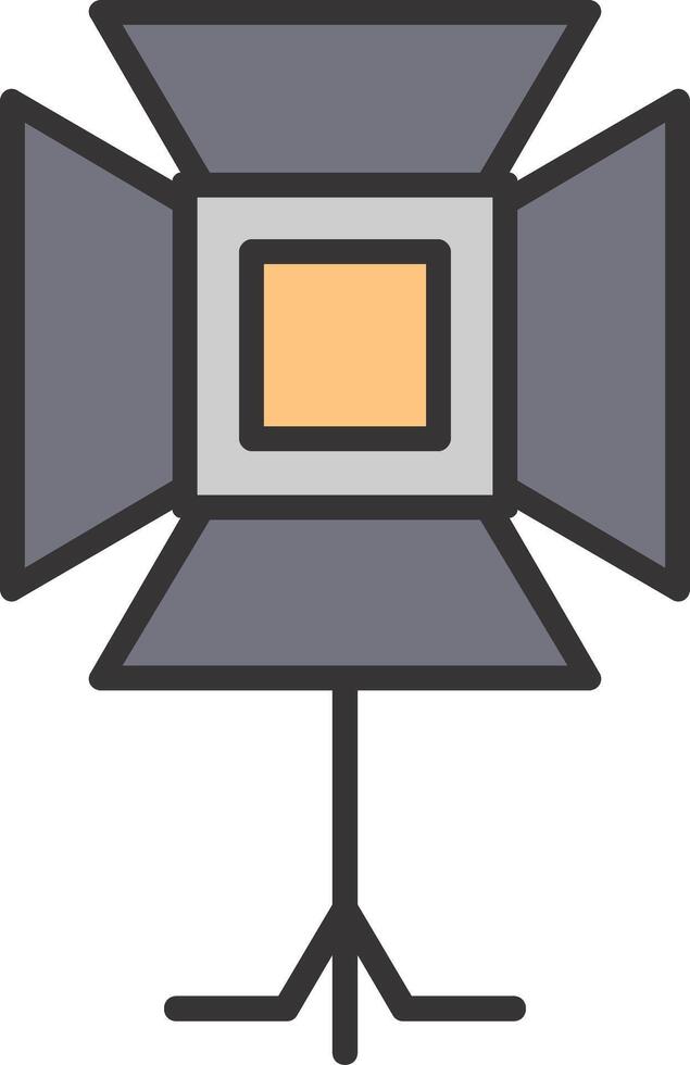 Spotlight Line Filled Icon vector