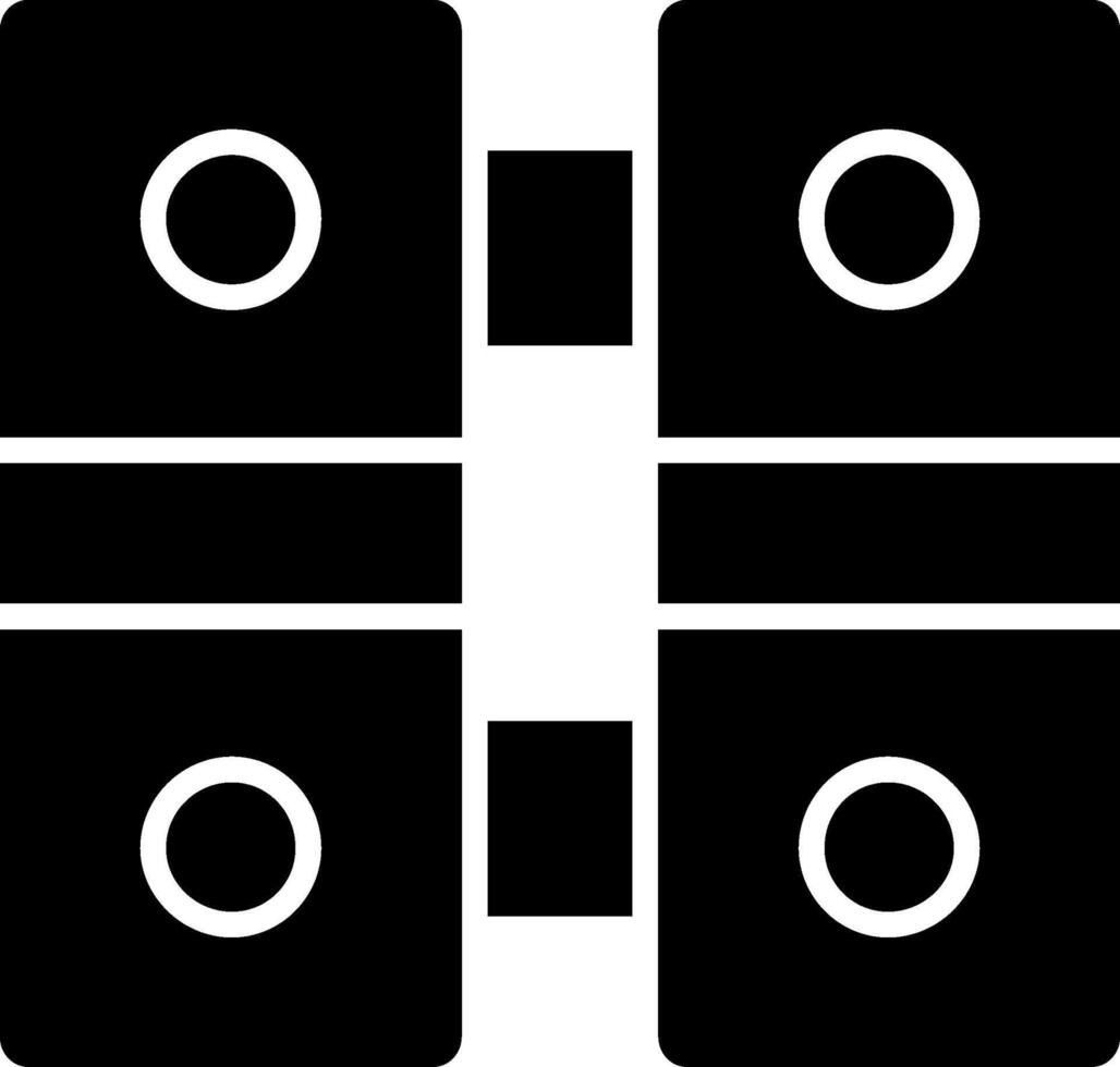 bisagra glifo icono diseño vector