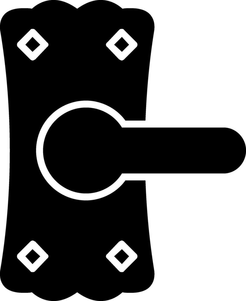 Door Handle Glyph Icon Design vector