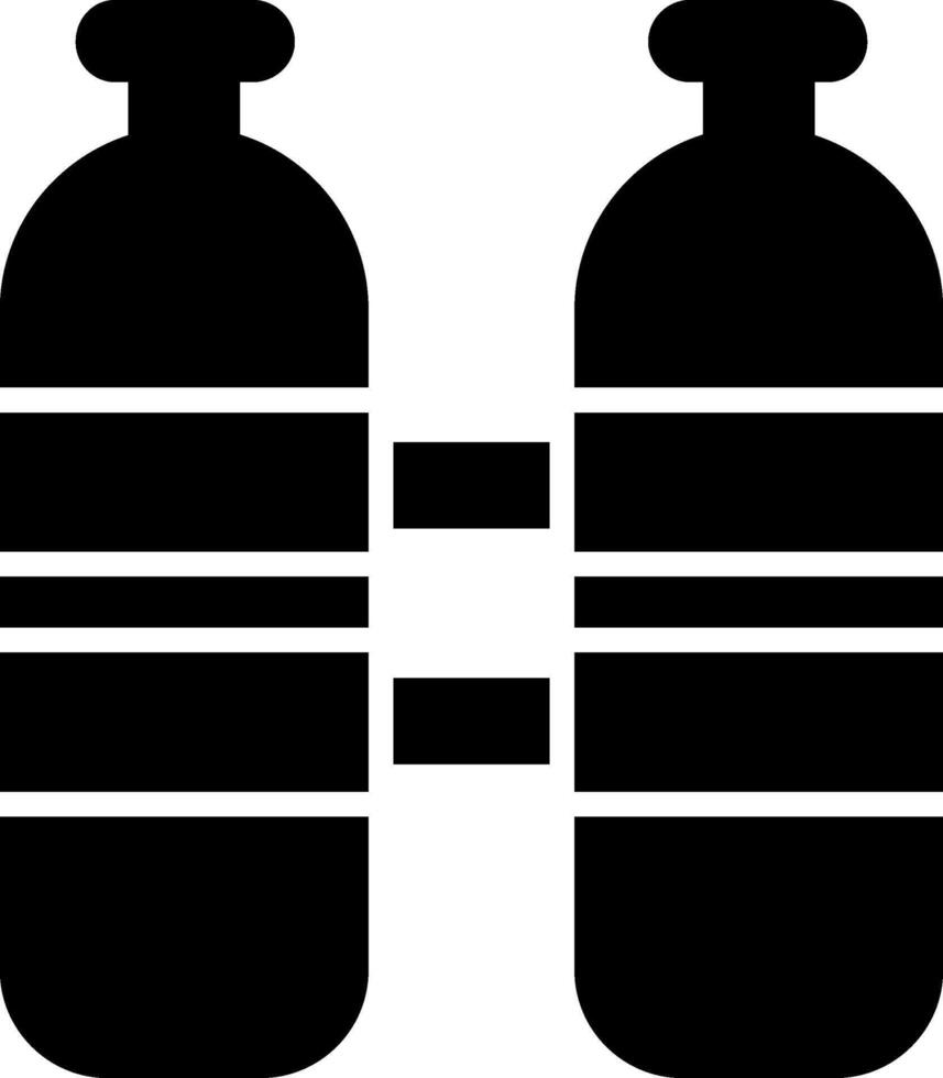 Diving Tank Glyph Icon Design vector