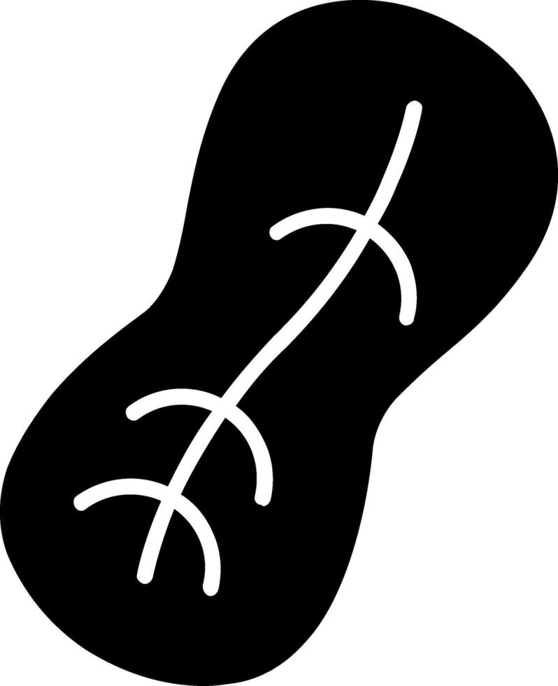 Peanut Glyph Icon Design vector