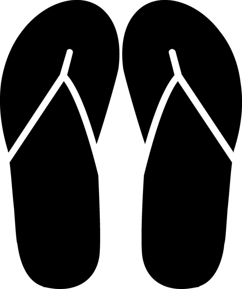 sandalias glifo icono diseño vector