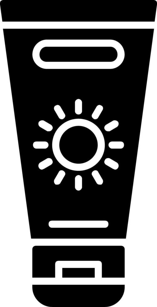 Sun Cream Glyph Icon Design vector