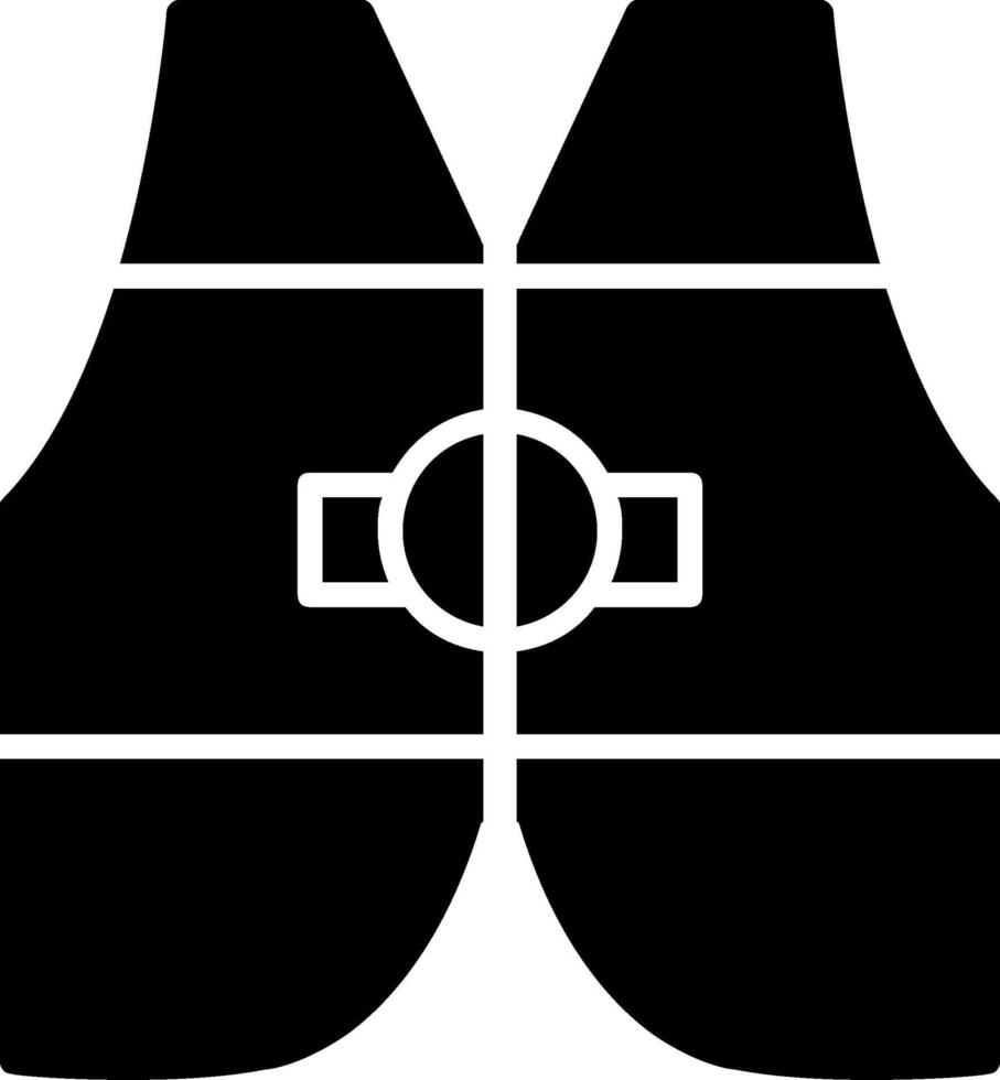 Life Jacket Glyph Icon Design vector