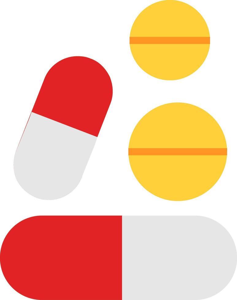 Pills Flat Icon Design vector