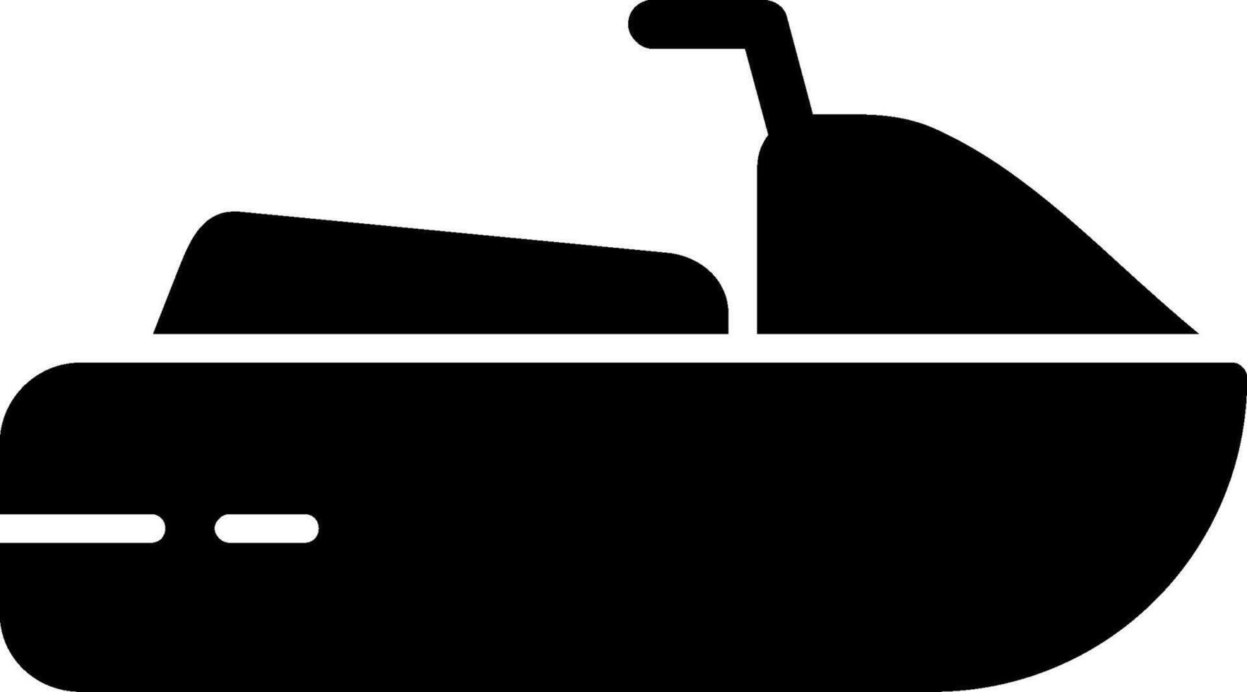 Jet Ski Glyph Icon Design vector