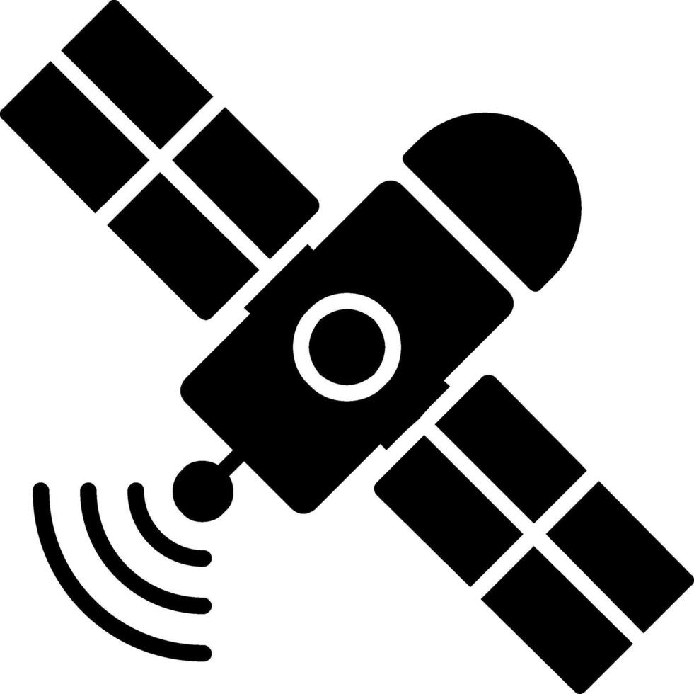 Satellite Glyph Icon Design vector