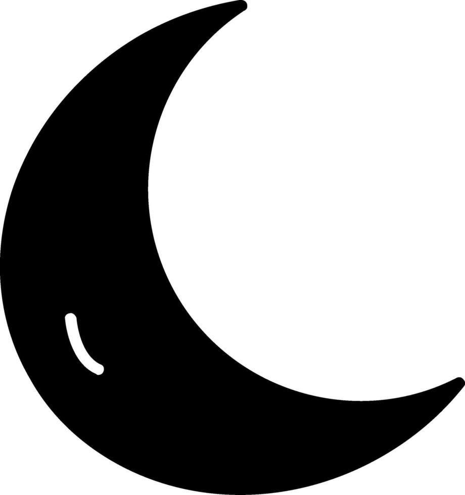 Moon Glyph Icon Design vector