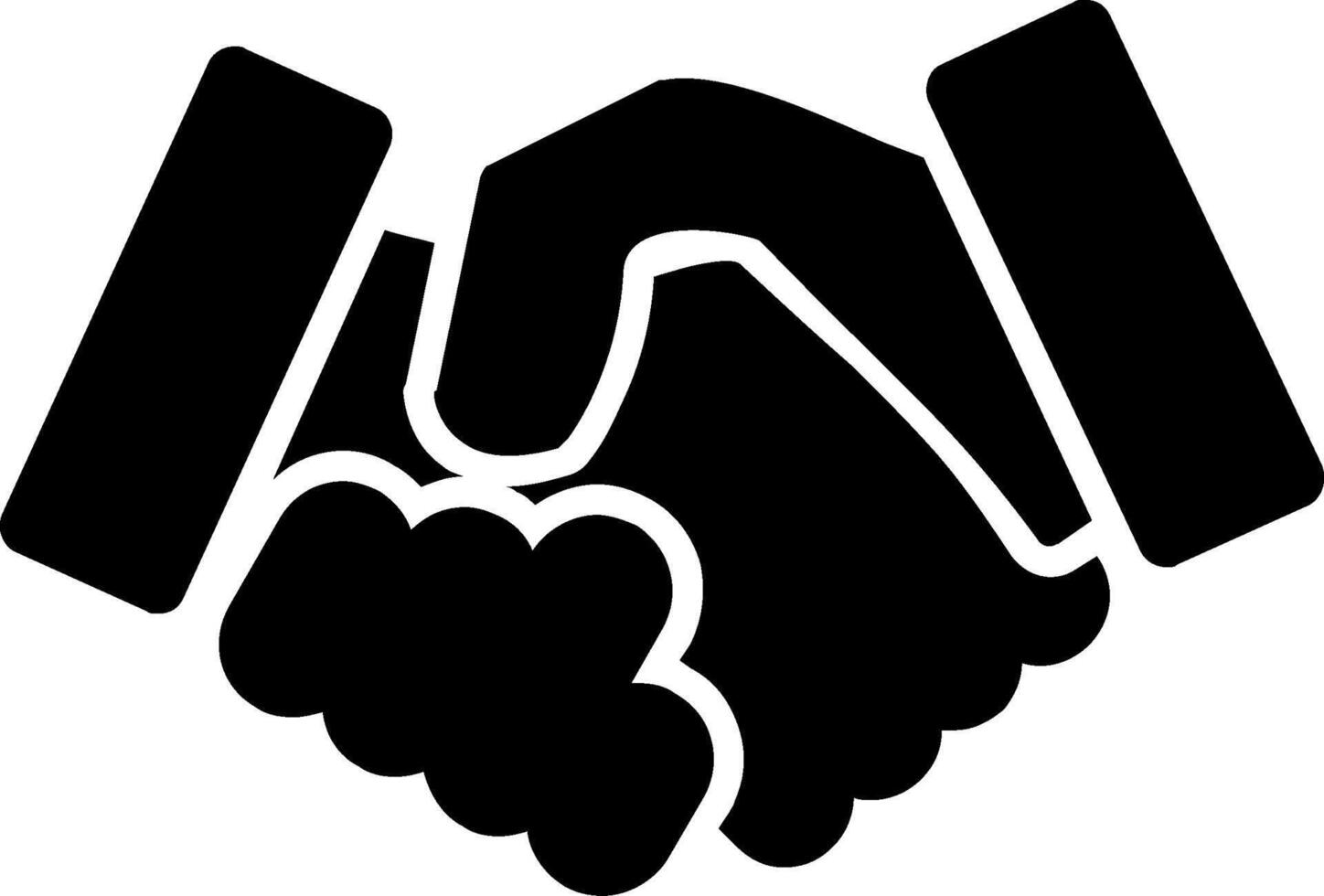 Handshake Glyph Icon Design vector