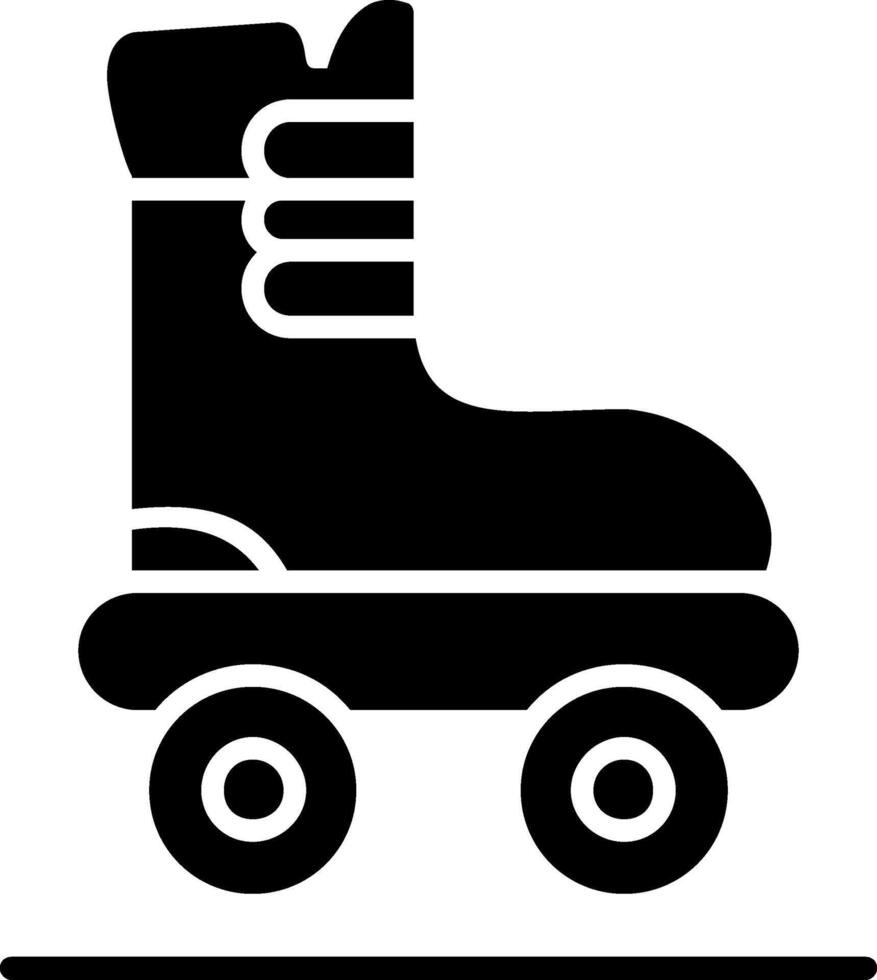 Roller Skate Glyph Icon Design vector