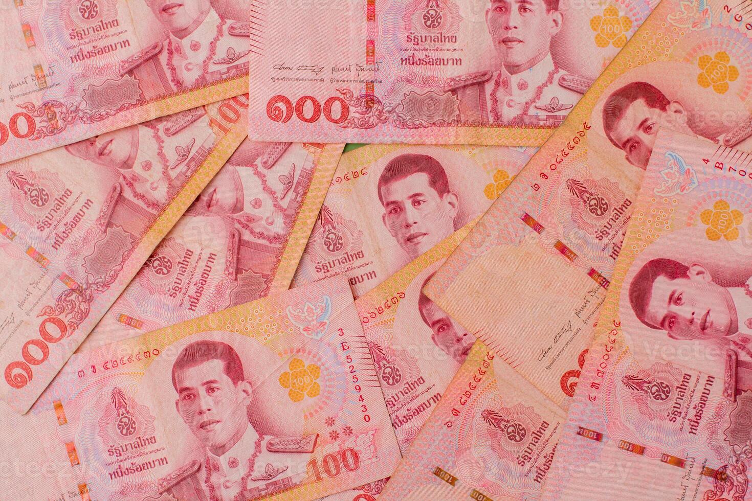 Thai money, Thai banknotes, cash flow, investing and financial planning and returns on stock investments photo