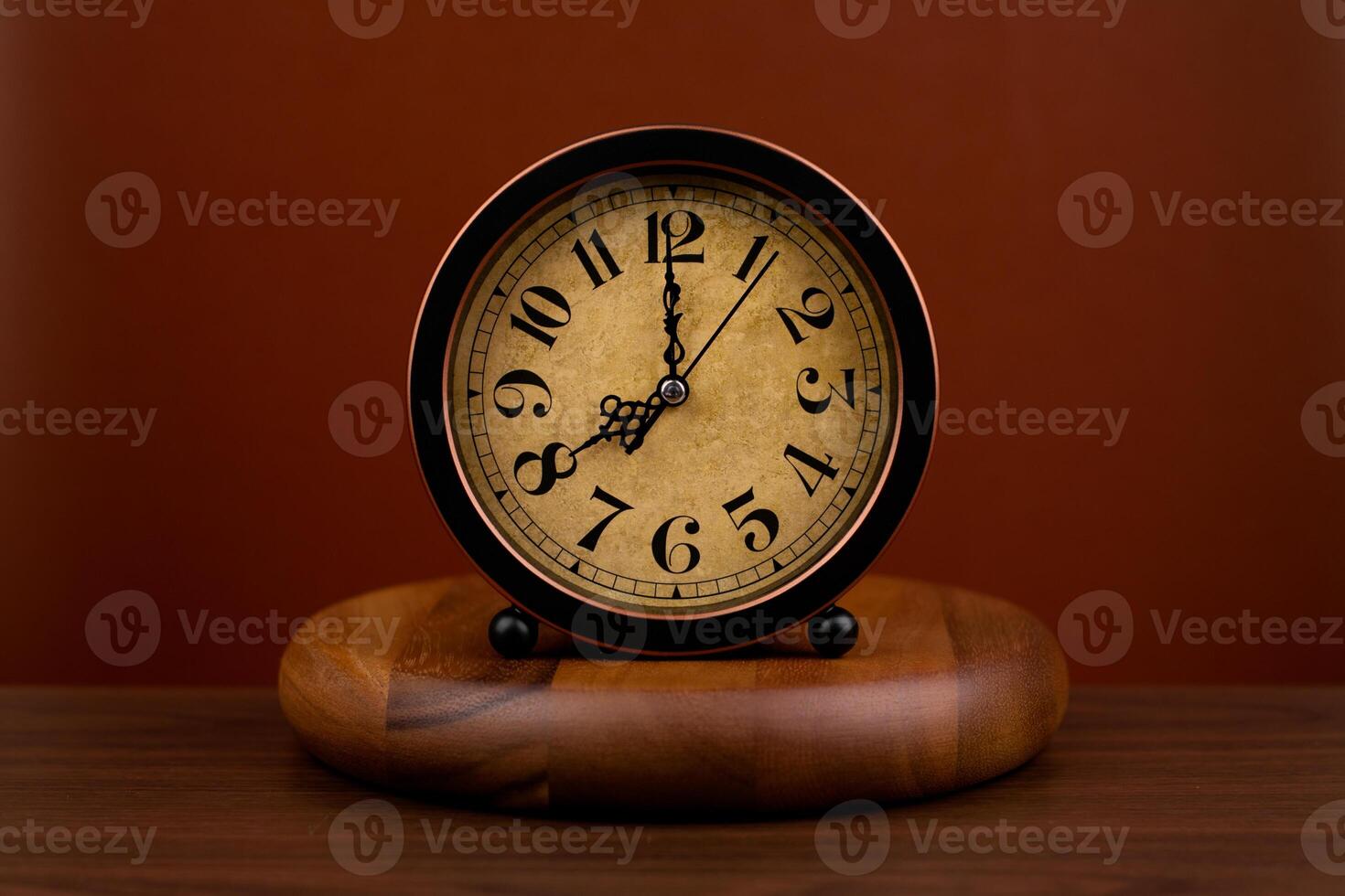 Time hand shows standing time. High quality studio photo of a clock. The concept of time and the rules of time in work