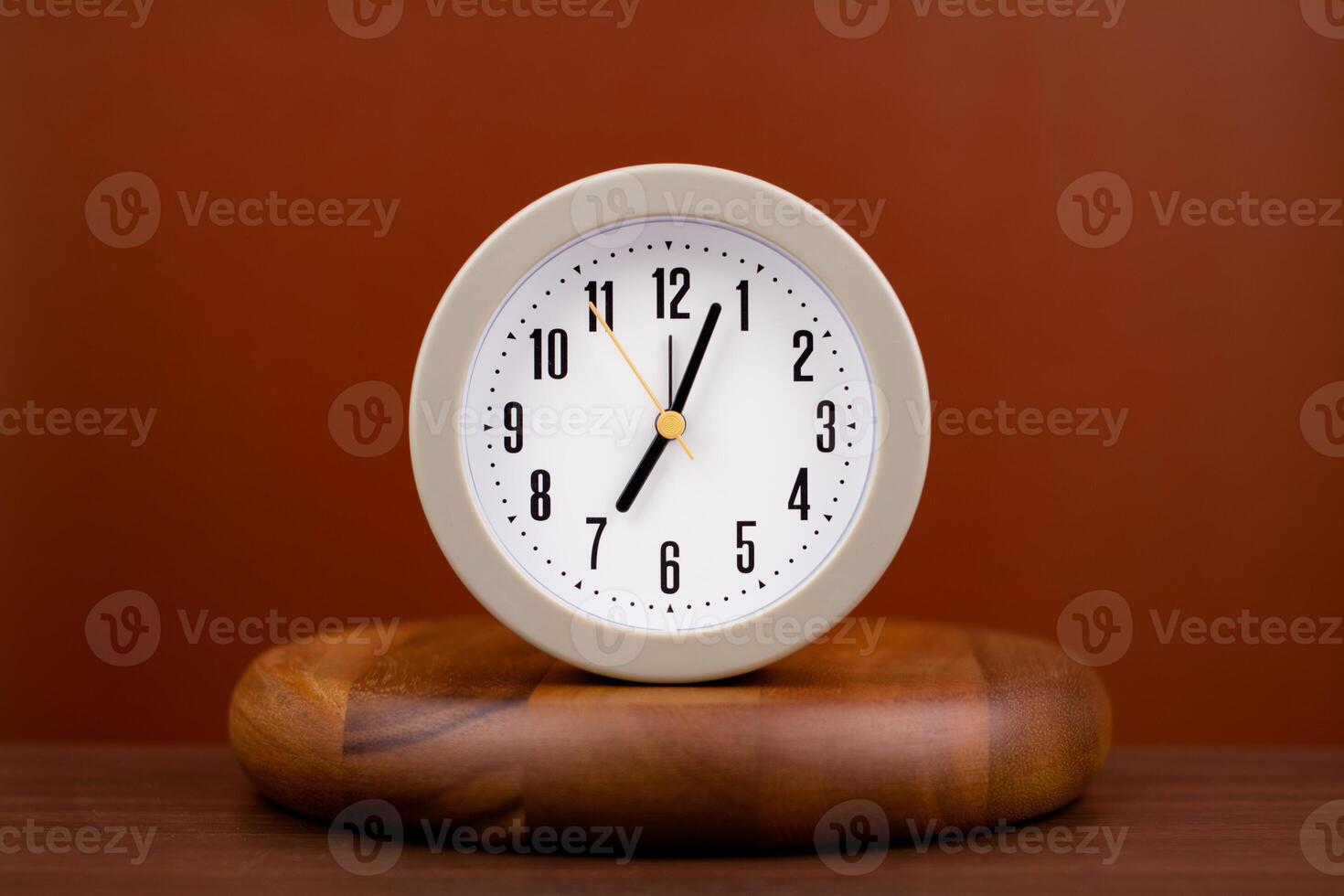 Time hand shows standing time. High quality studio photo of a clock. The concept of time and the rules of time in work