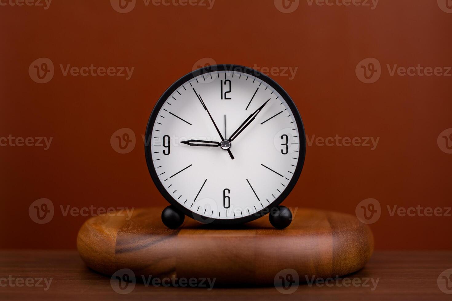 Time hand shows standing time. High quality studio photo of a clock. The concept of time and the rules of time in work