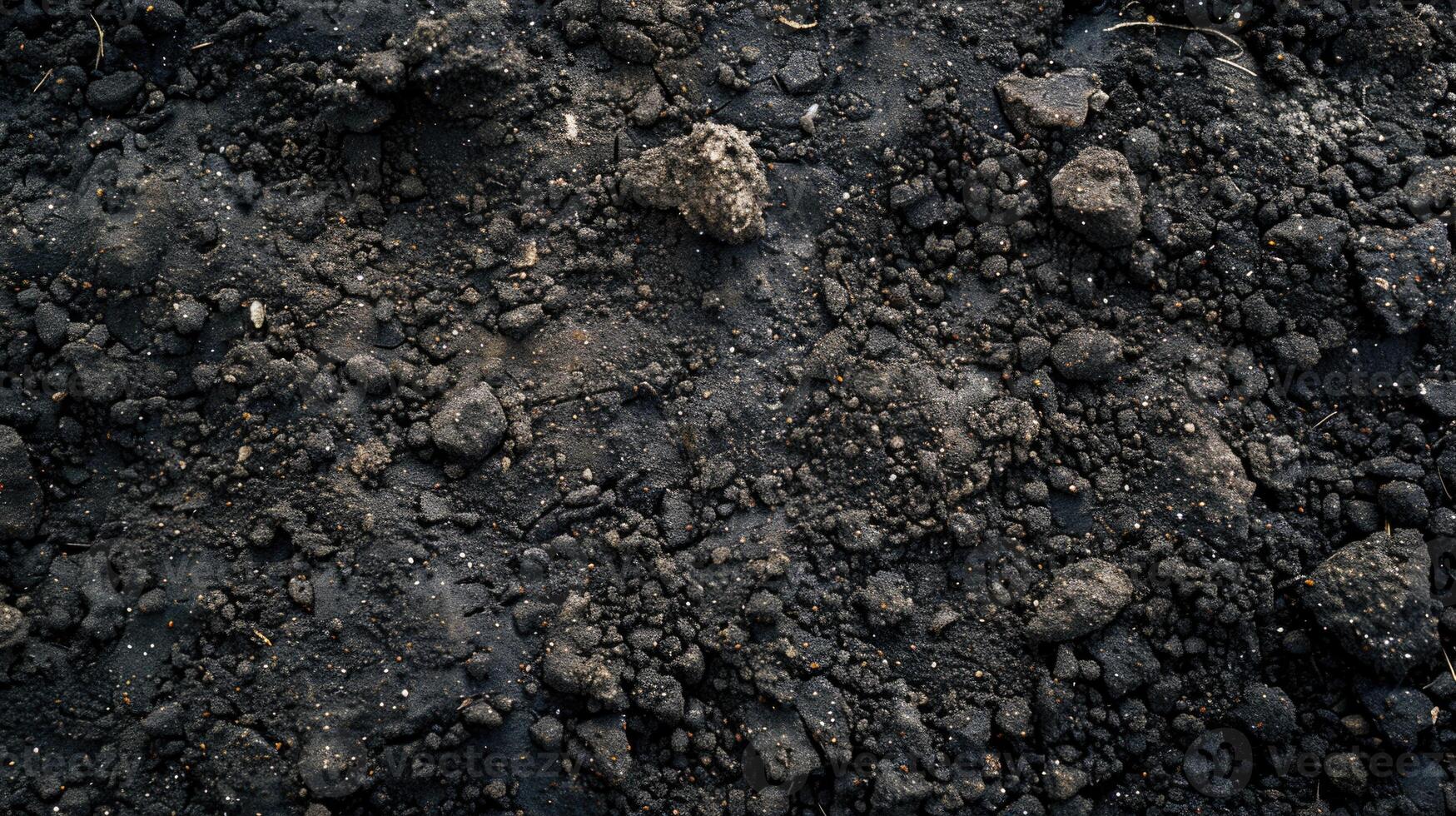 Black soil texture photo