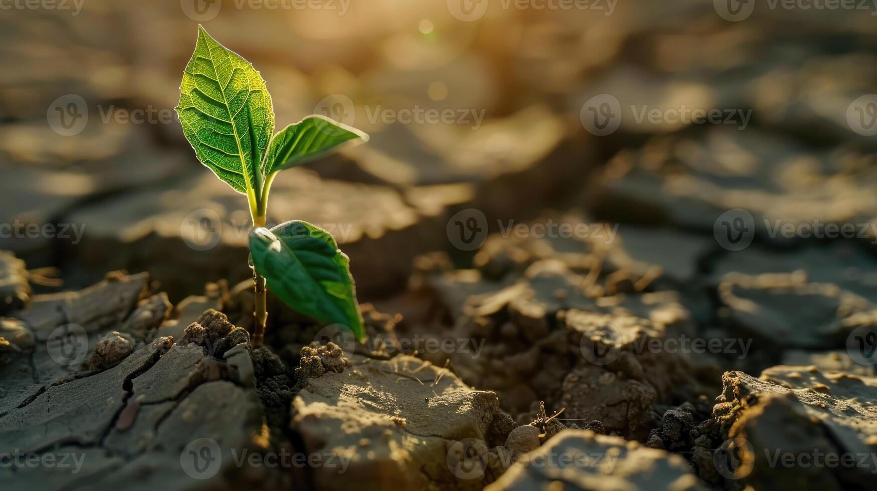 dry land Plant on dry land Global Warming Background photo