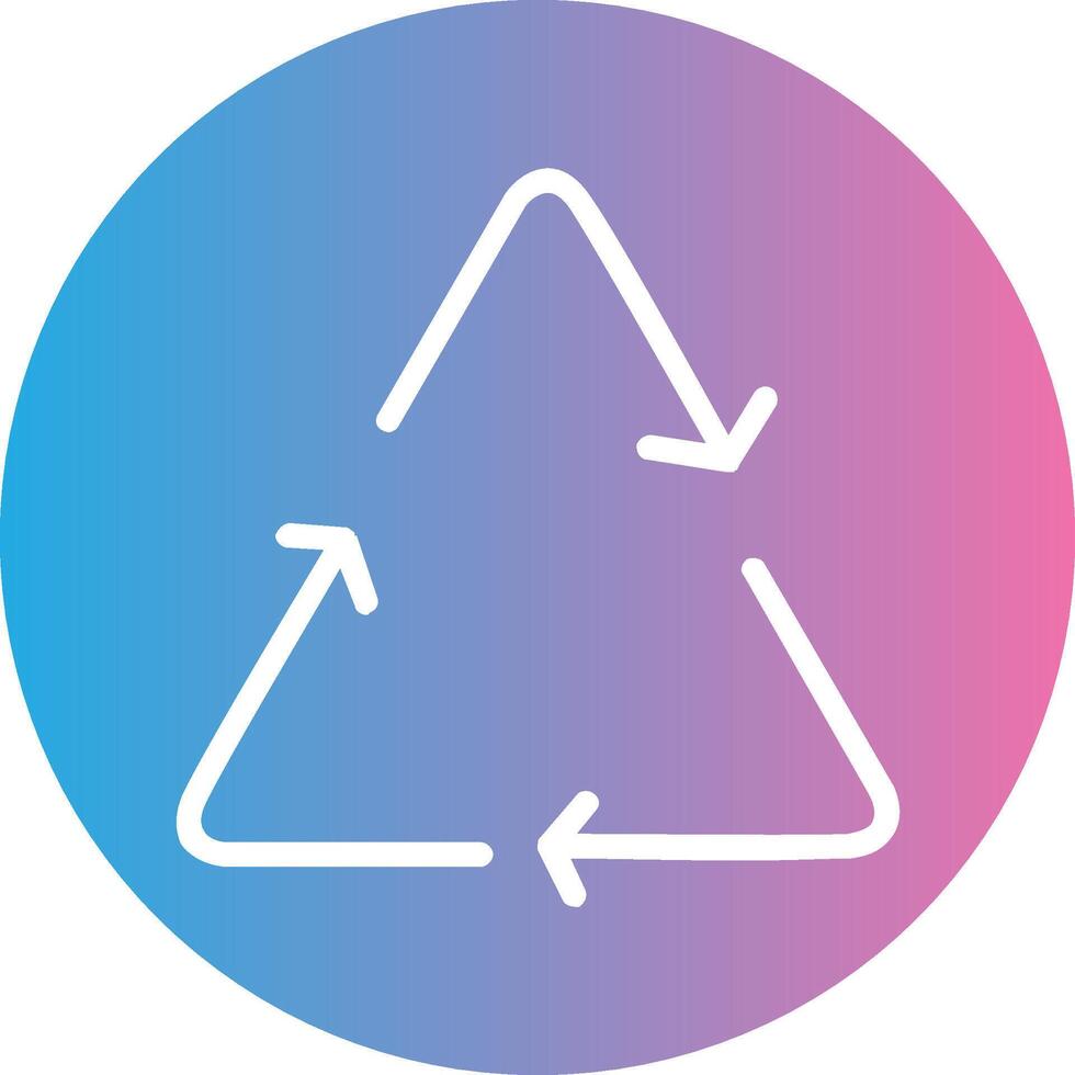 reciclar glifo degradado icono diseño vector