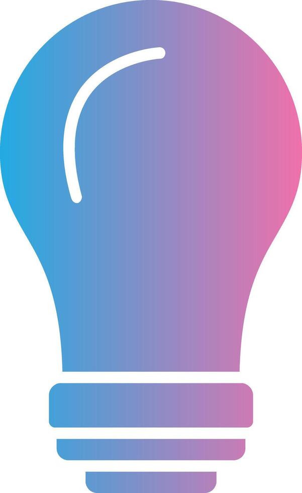 Light Bulb Glyph Gradient Icon Design vector