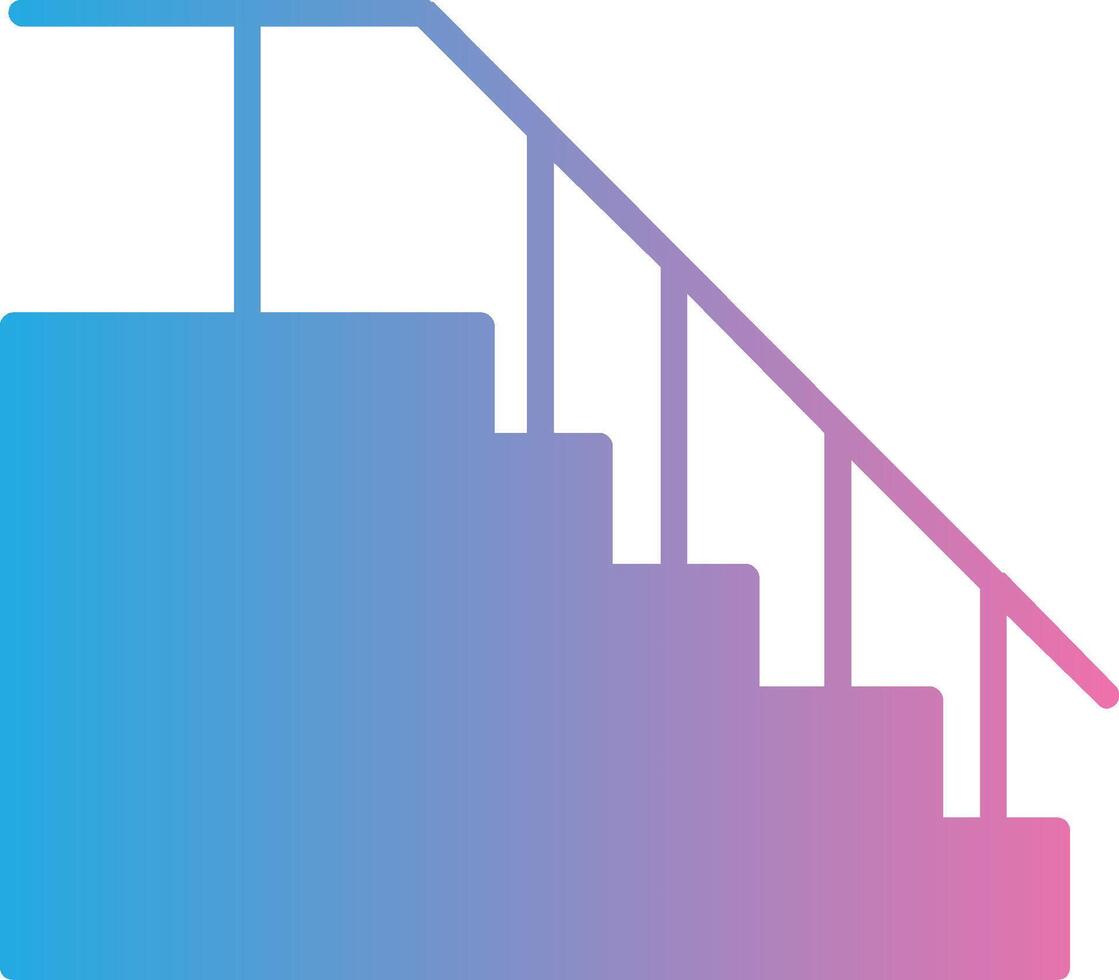 Stairs Glyph Gradient Icon Design vector