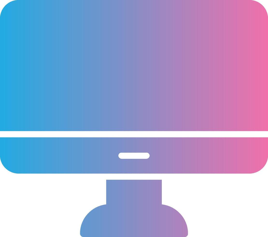 Monitor Glyph Gradient Icon Design vector