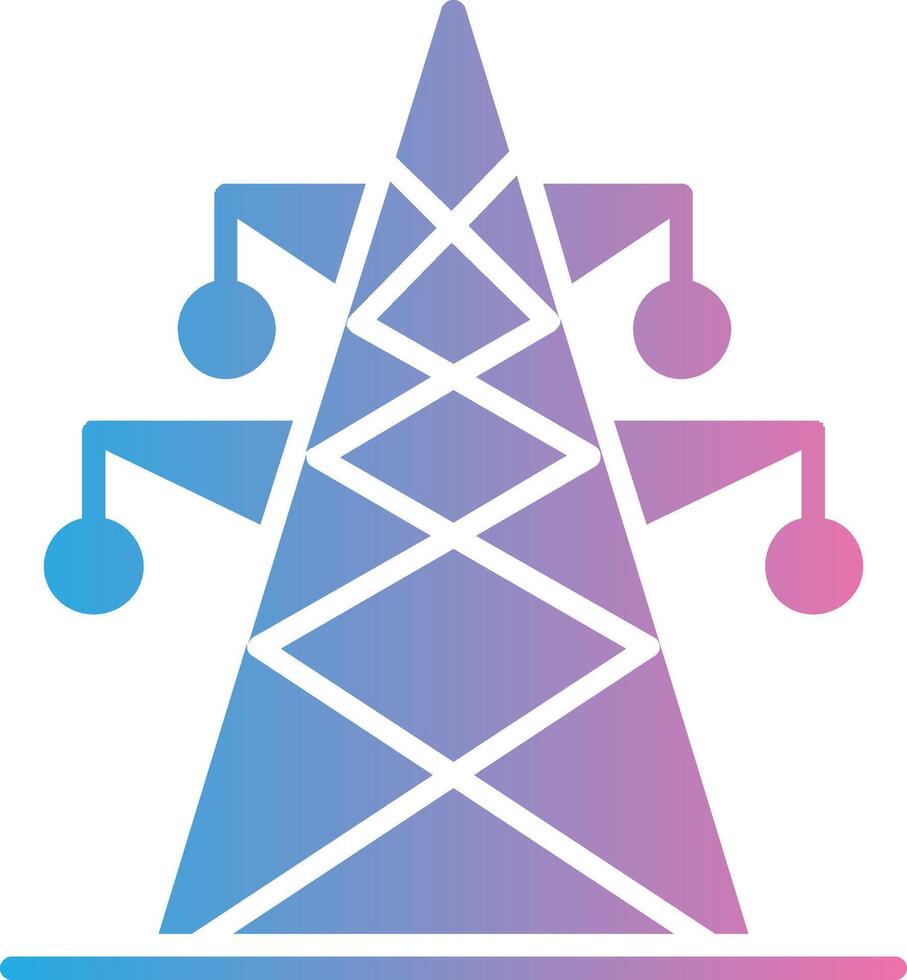 Electric Tower Glyph Gradient Icon Design vector