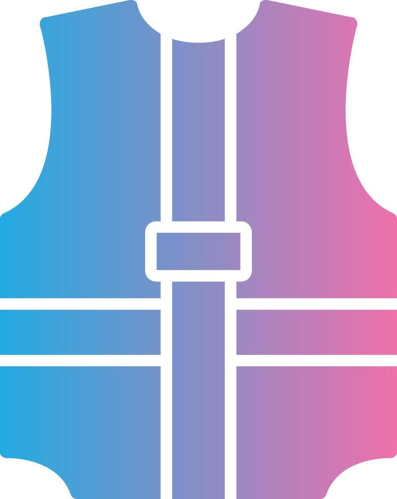 Safety Jacket Glyph Gradient Icon Design vector