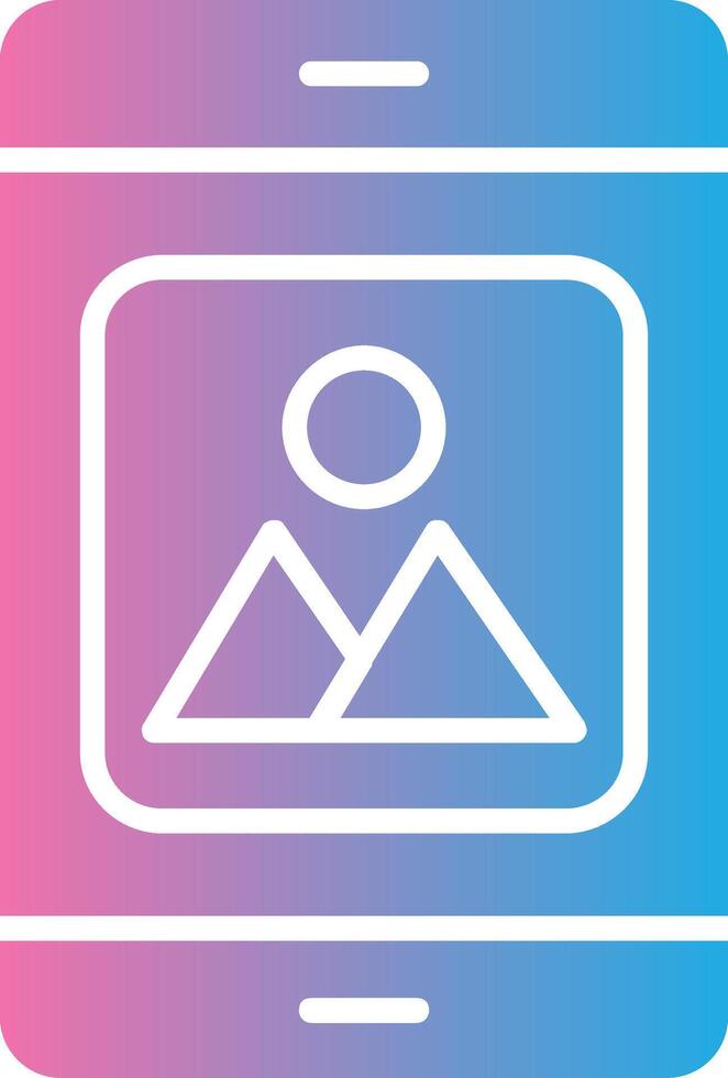 Mobile Application Glyph Gradient Icon Design vector