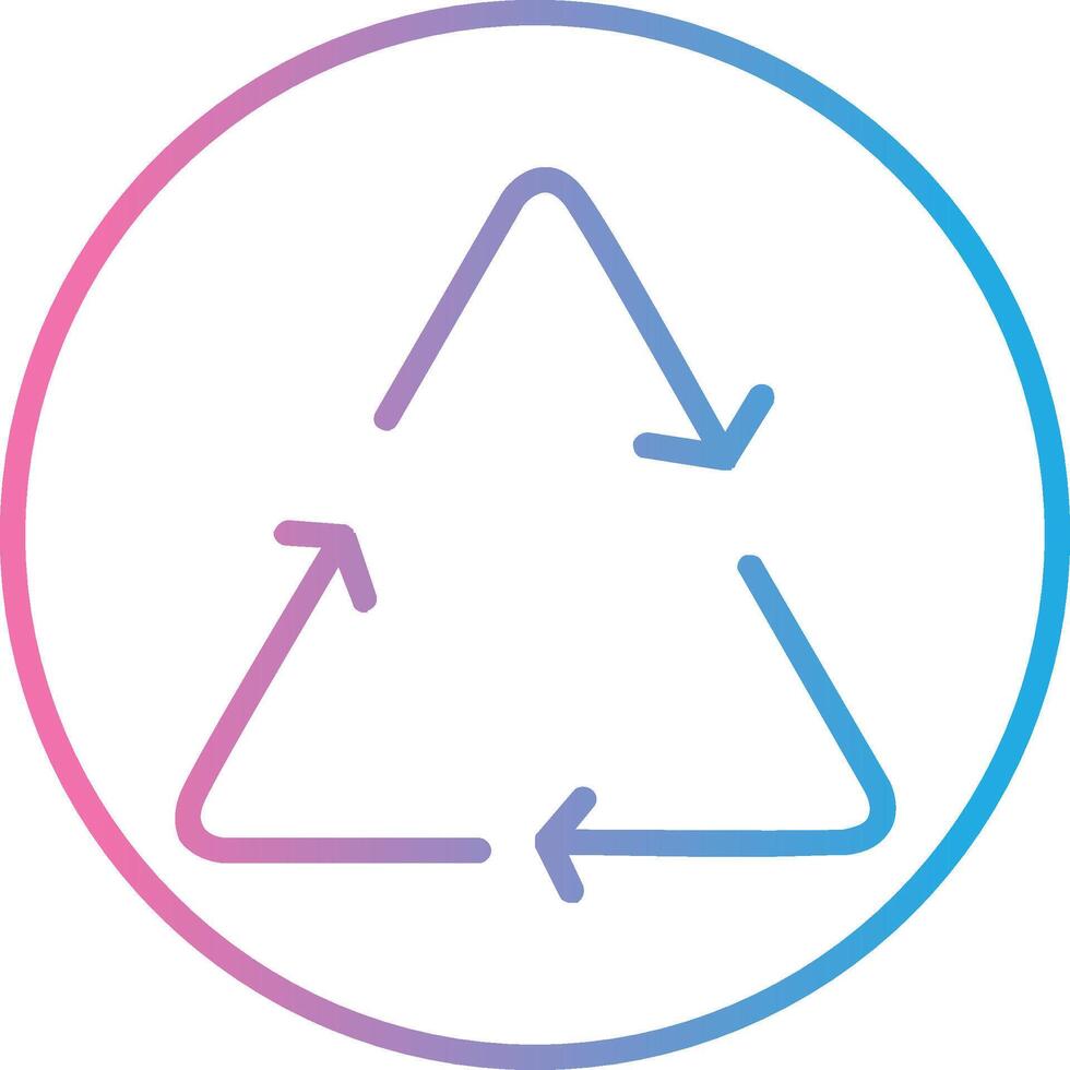 reciclar línea degradado icono diseño vector