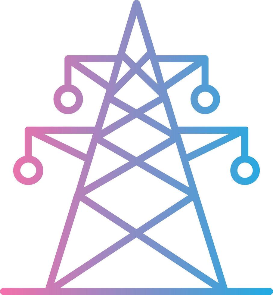 Electric Tower Line Gradient Icon Design vector