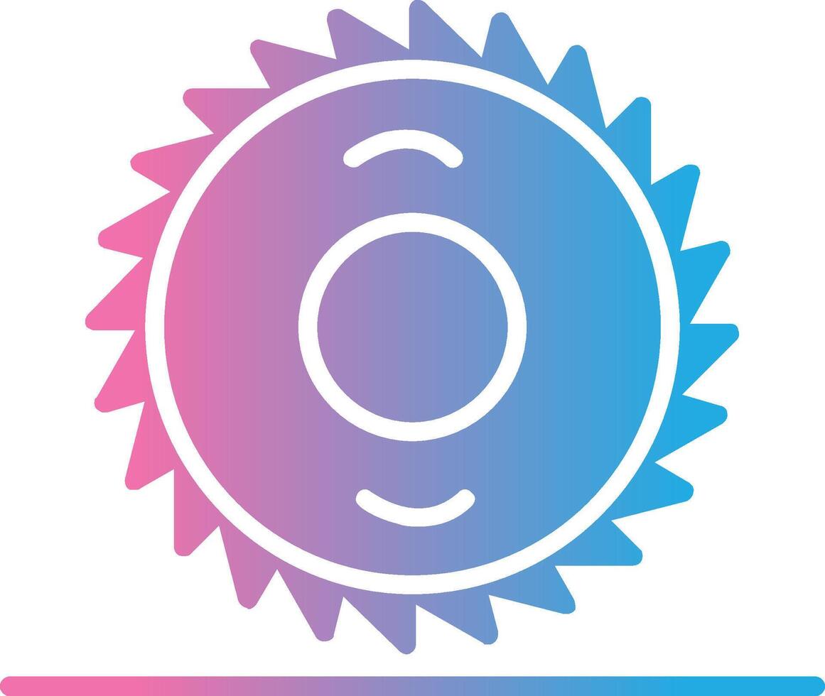 circular Sierra glifo degradado icono diseño vector