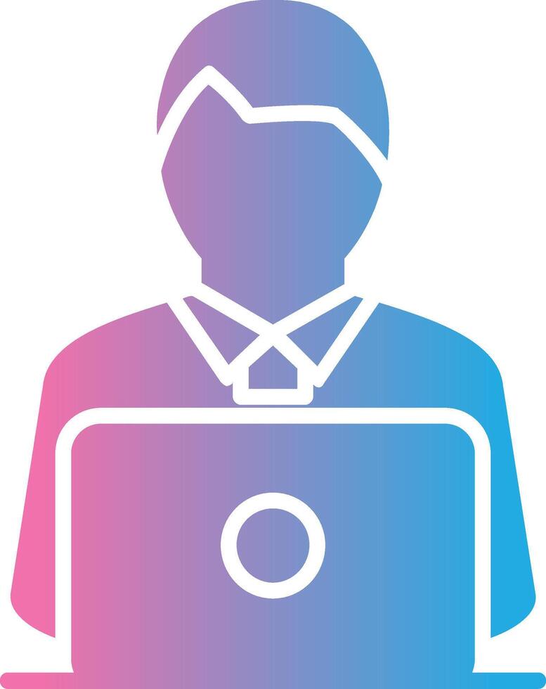 Freelance Glyph Gradient Icon Design vector