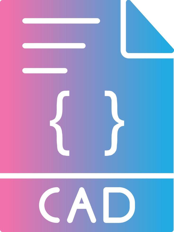 CAD Glyph Gradient Icon Design vector
