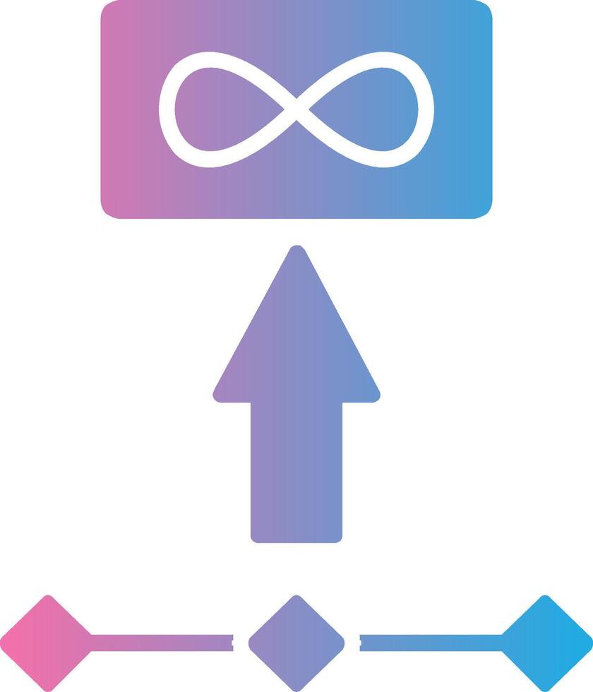 Unlimited Storage Glyph Gradient Icon Design vector