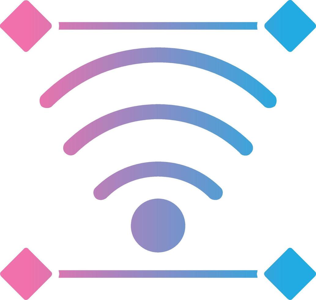 Wireless Glyph Gradient Icon Design vector